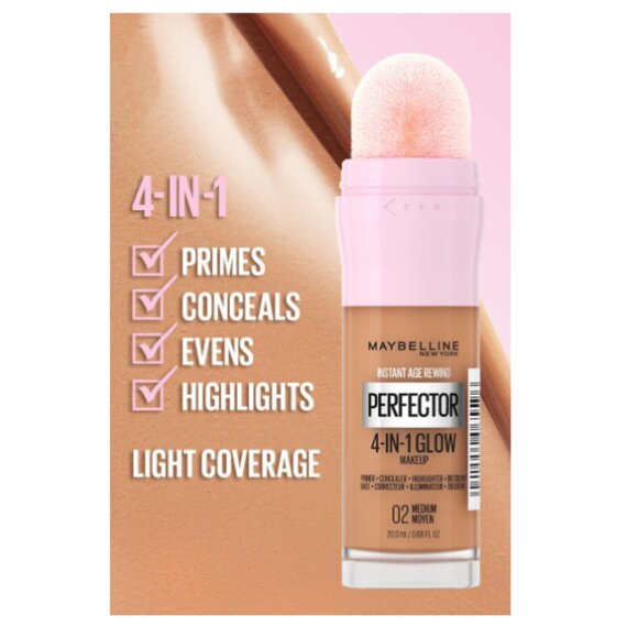 🌸 Instant Age Rewind Perfector 4-In-1 Glow Concealer Highlighter 2.5 Med Deep - Picture 5 of 8